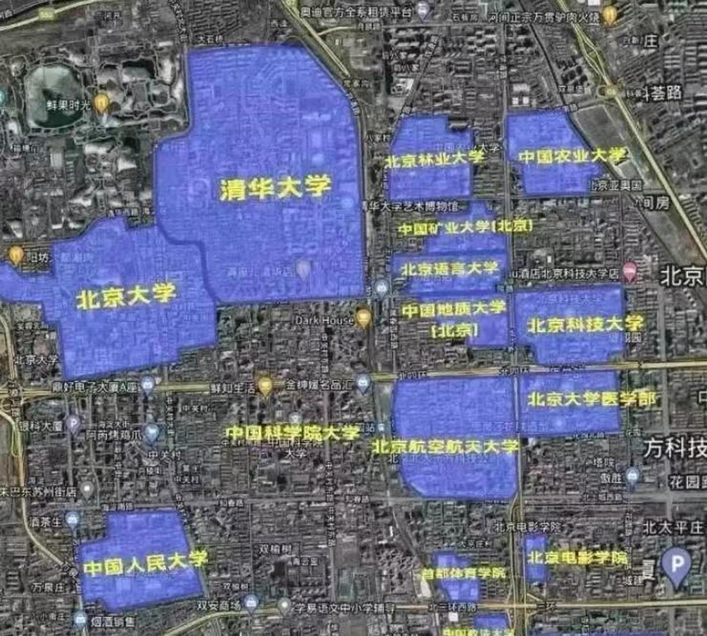 清华大学地图高清版图片