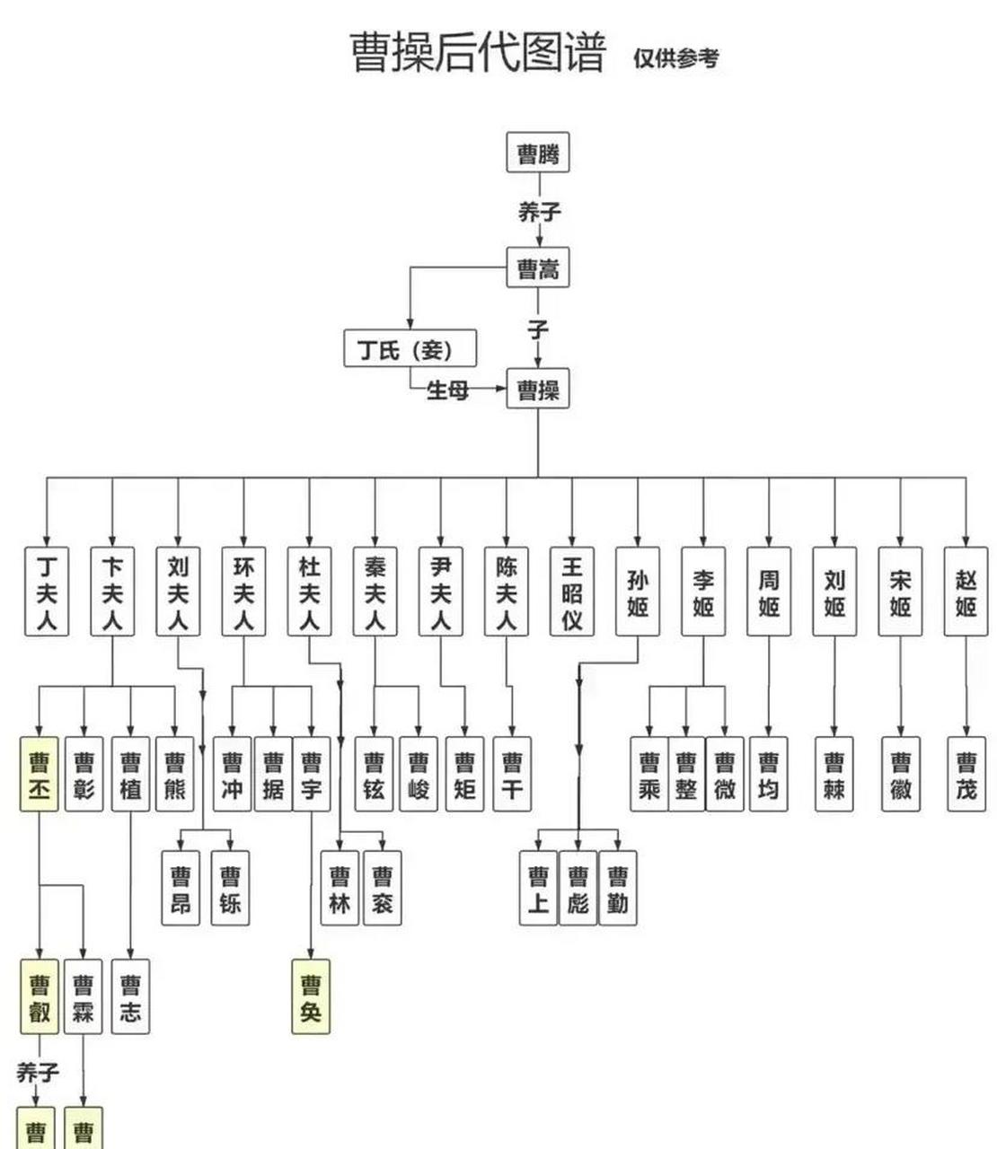 百家号星火计划【曹操家族图谱】曹操的个人家庭十分庞大,有两刚