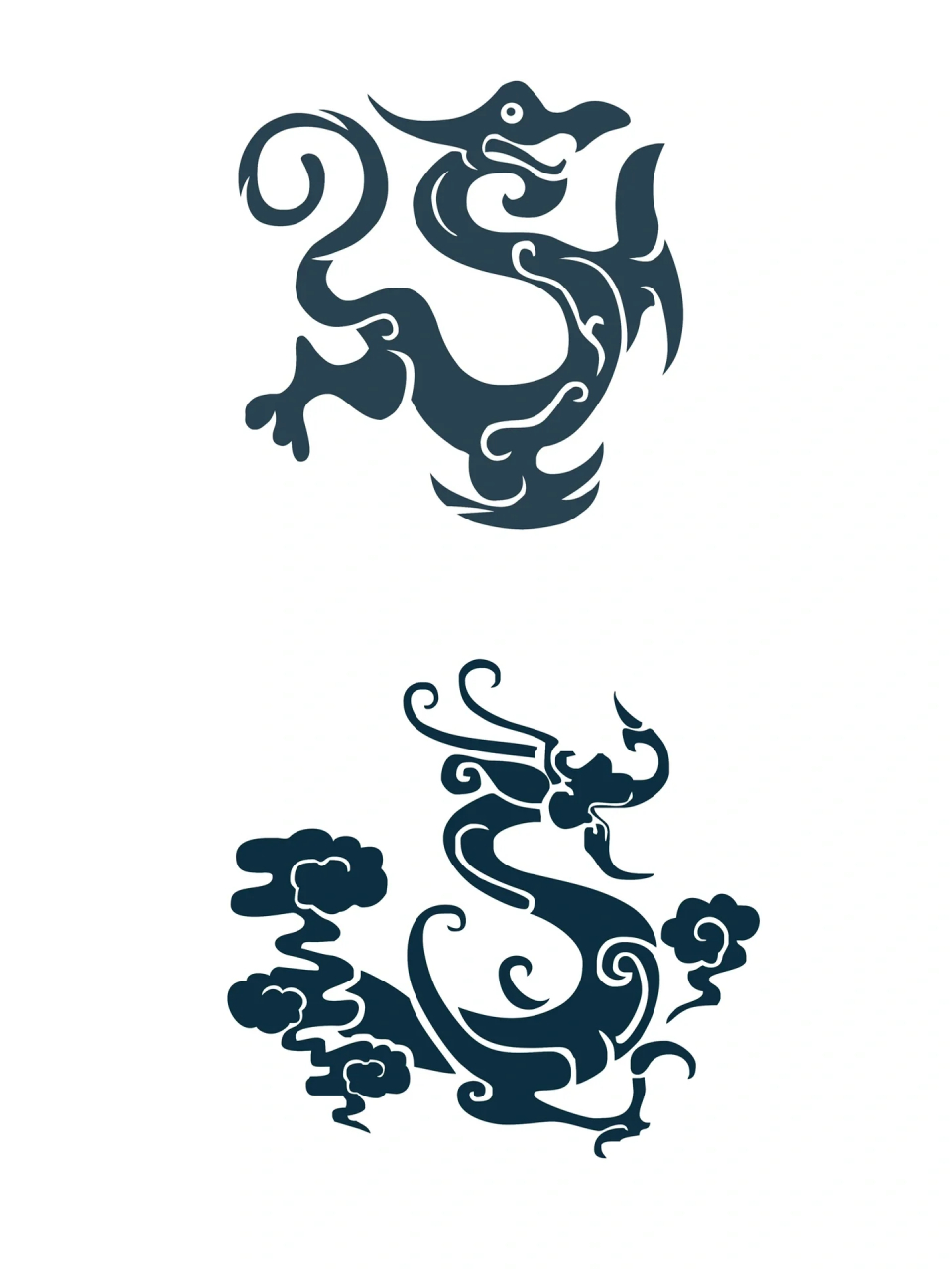 中国传统文化纹样 龙纹图腾