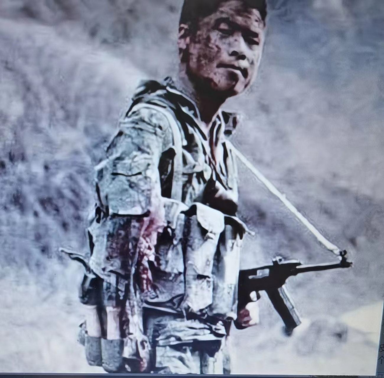 最可爱的人#1984年老山前线,一场惨烈的战斗结束后,一位钢铁战士在