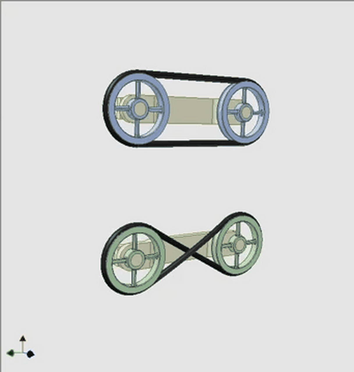 两轴皮带传动机构