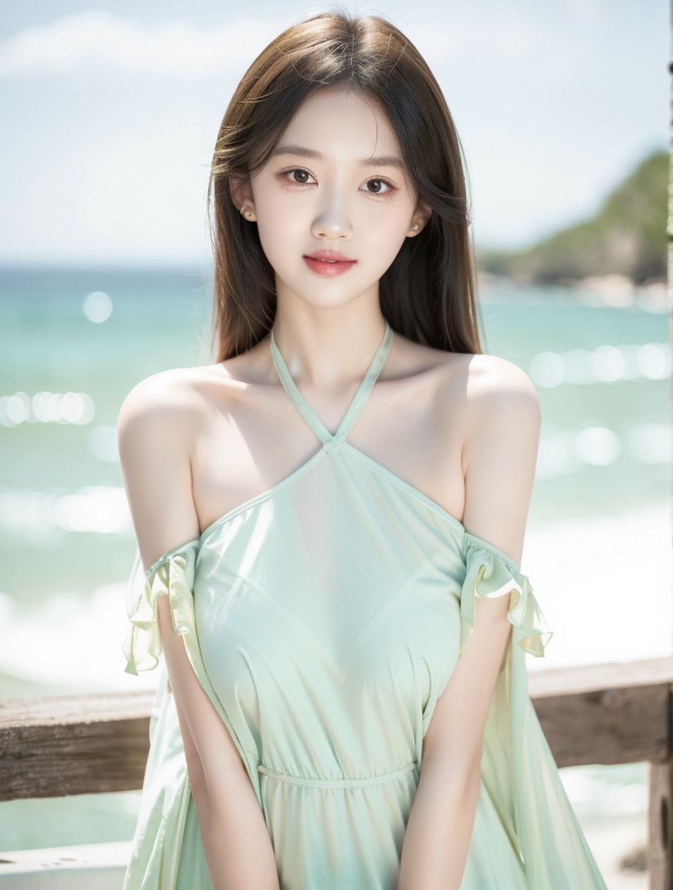 清纯美少女海边写真,气质出众,一眼万年[坏笑]  #美女# #性感美女