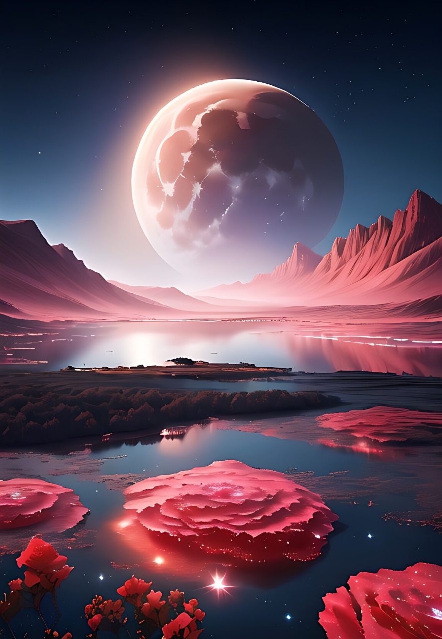 在月色如水的夜晚,悄然绽放的月光, 如一曲婉转的恋歌,在静谧中轻轻