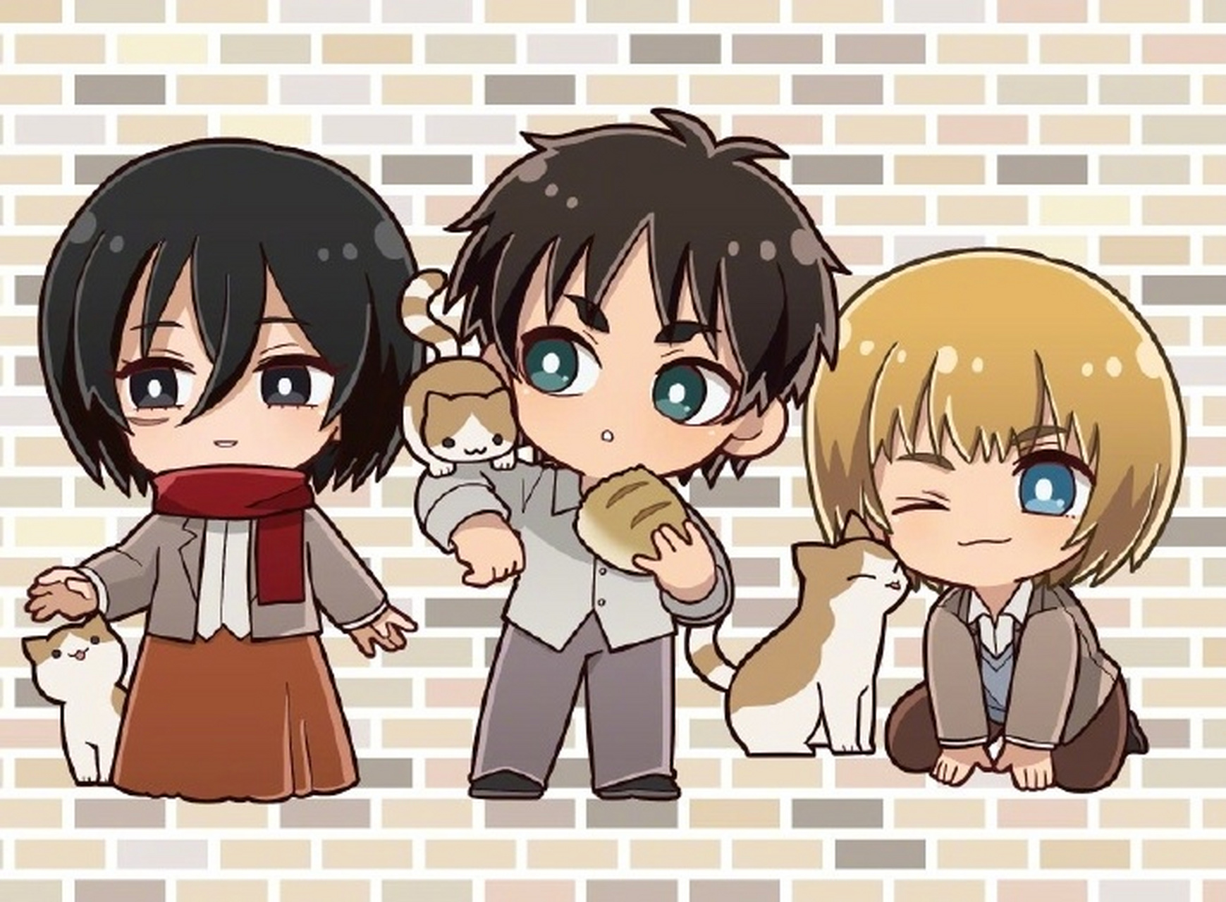 「进击的巨人」猫咪主题联动 新周边视觉图 #经典动漫