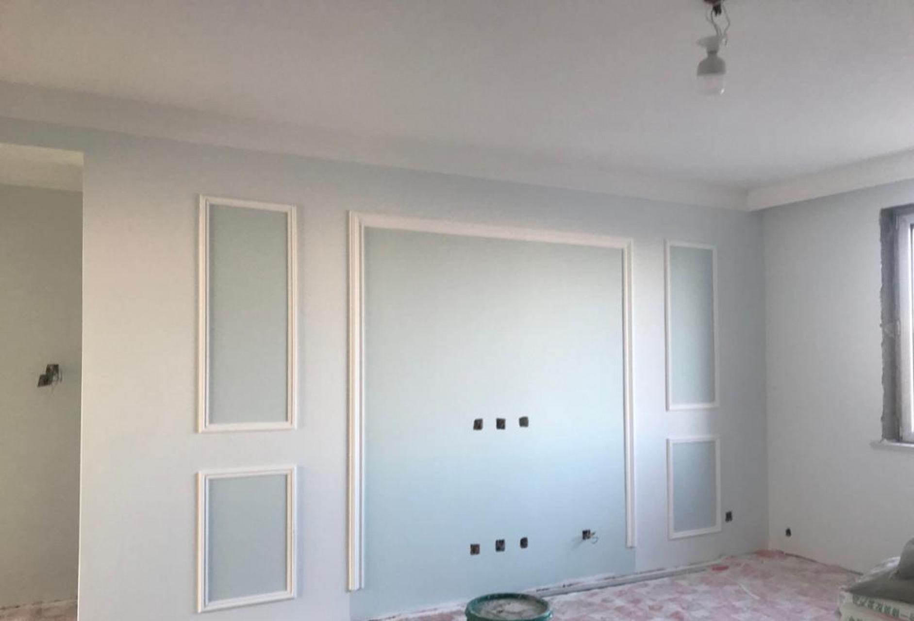 石膏线条背景墙,简约又好看,显得特别大气,造价还便宜呢[微风]  #星杰