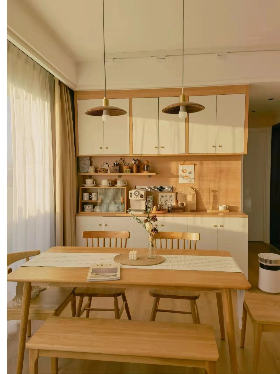 原木风的家|被问爆的餐边柜分享 今天来分享屋主 小姐姐的家,喜欢的话