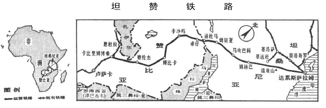 坦赞铁路图