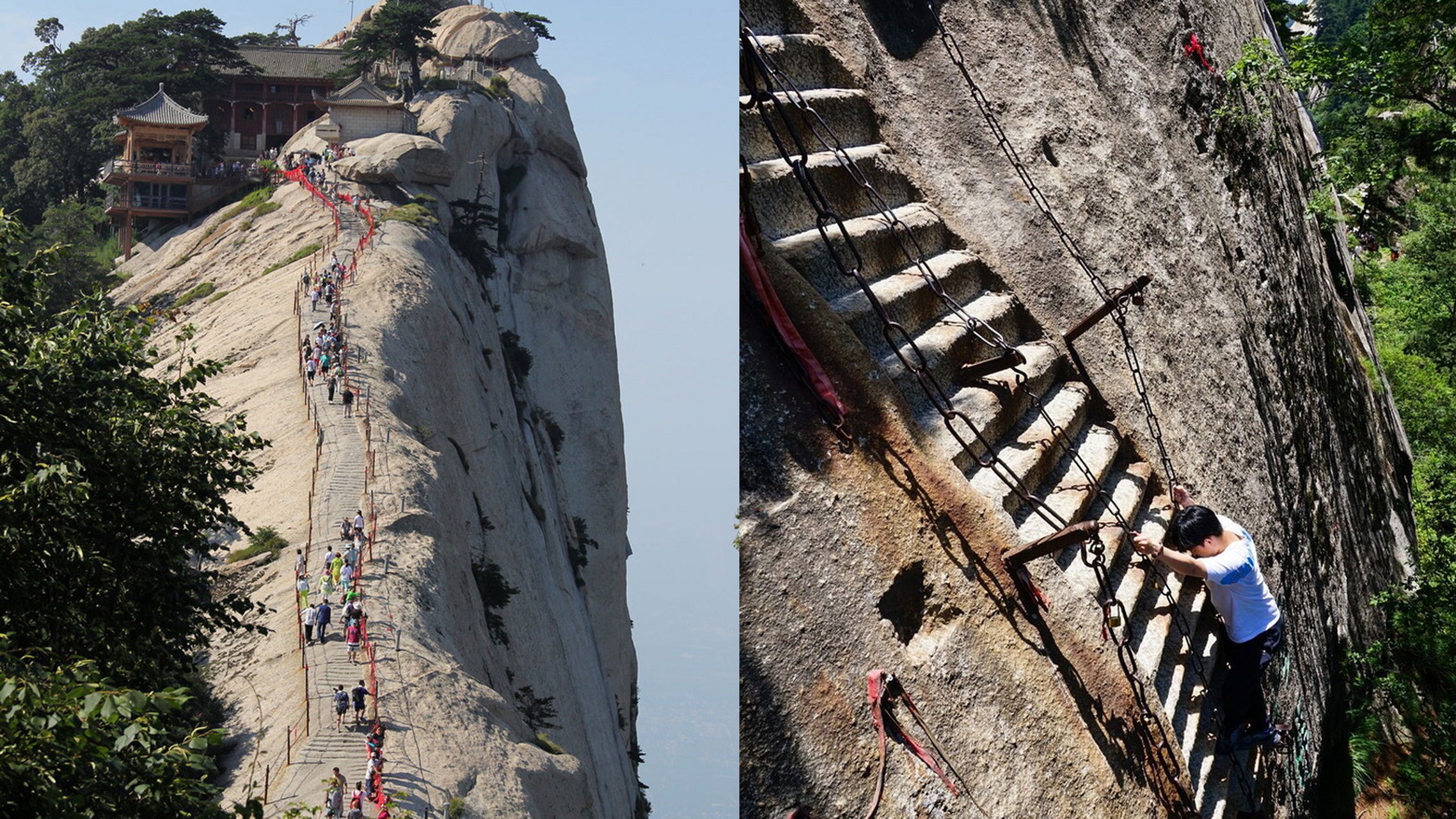 华山陡峭的地方图片图片