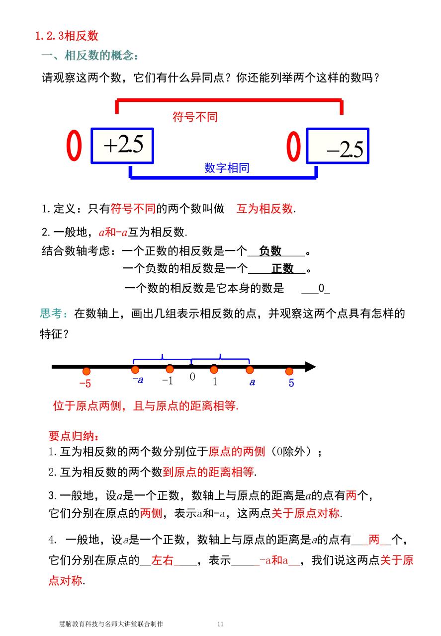 相反数的思维导图图片