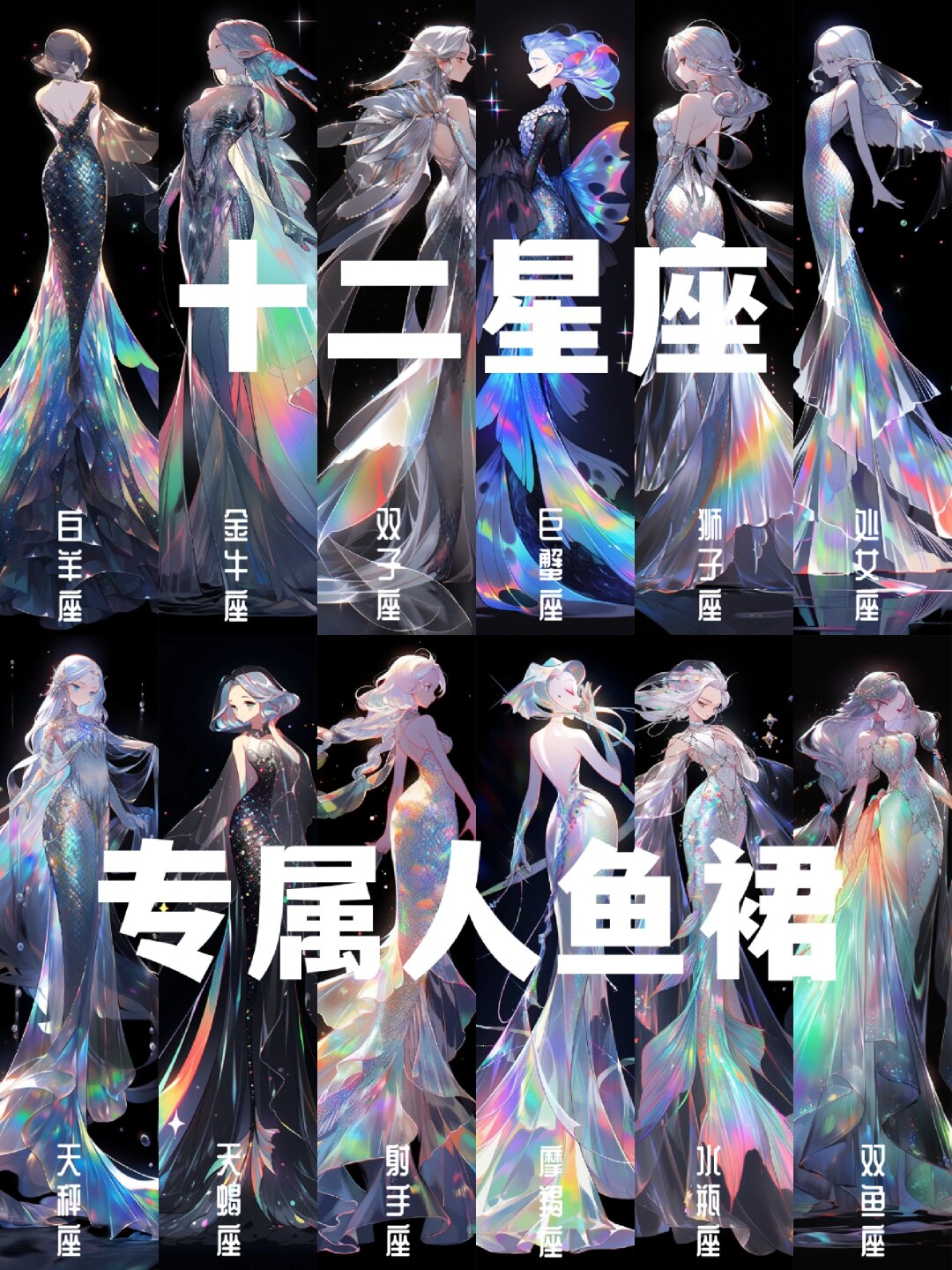 十二星座专属人鱼裙·海洋女神·提高审美