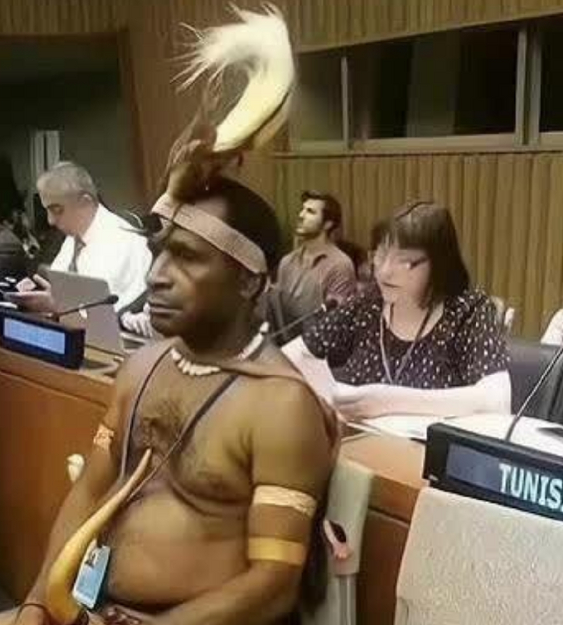 非洲代表参加联合国大会