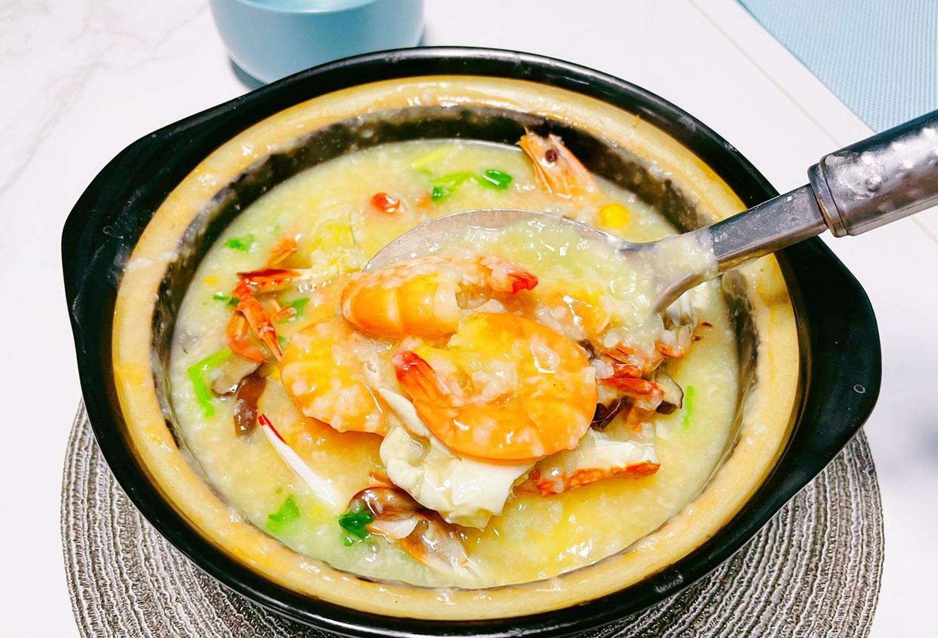 营养鲜美|砂锅虾蟹粥 小仙女们大家早上好哇,今晚给大家分享的是非常