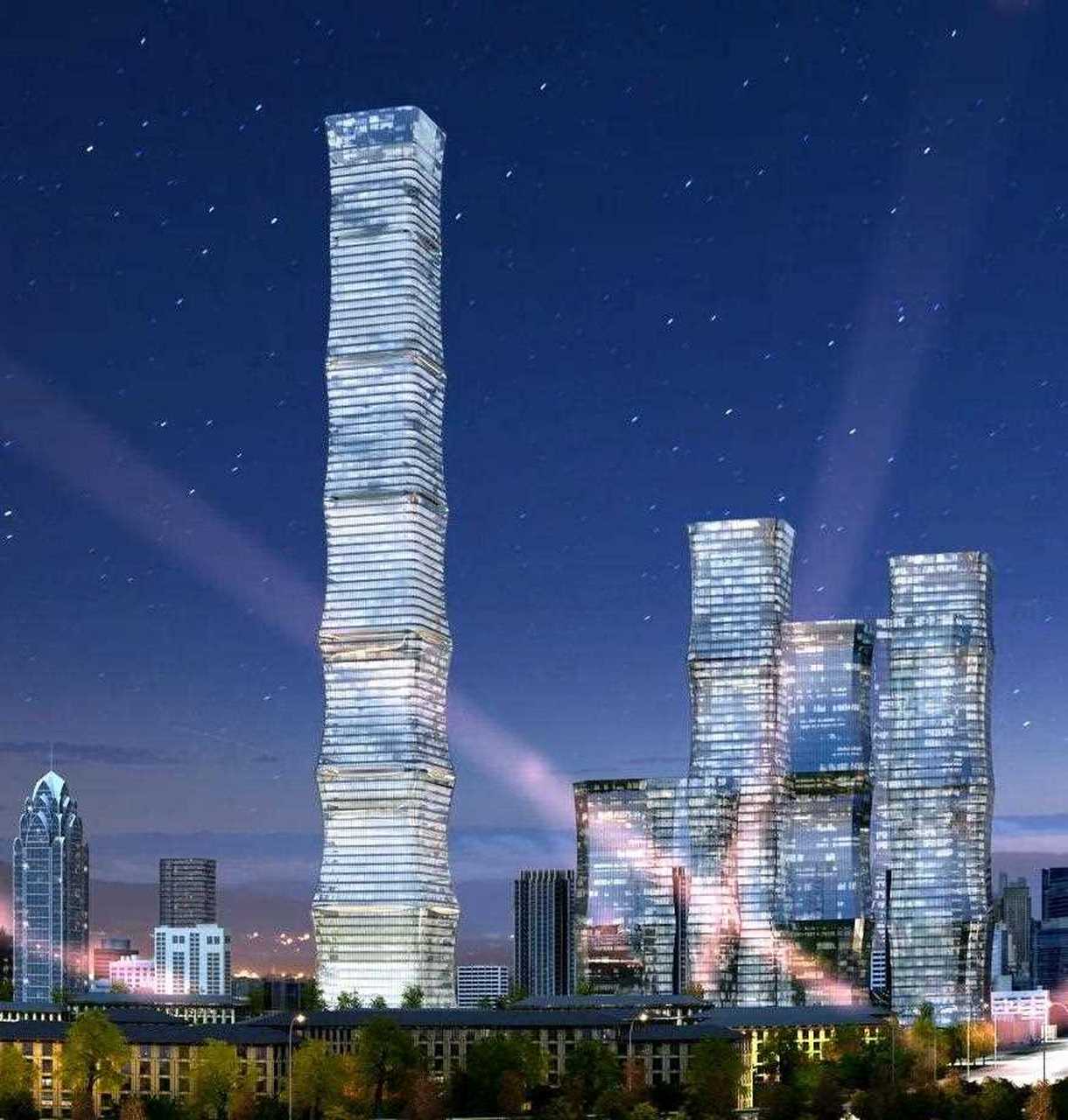 安徽未来第一高楼——合肥恒大518大厦,塔楼高518米,占地面积33547