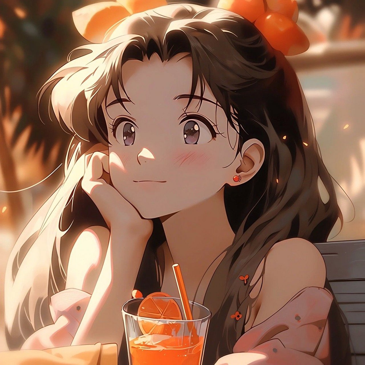 ai绘画# 夏日女生动漫头像 676767