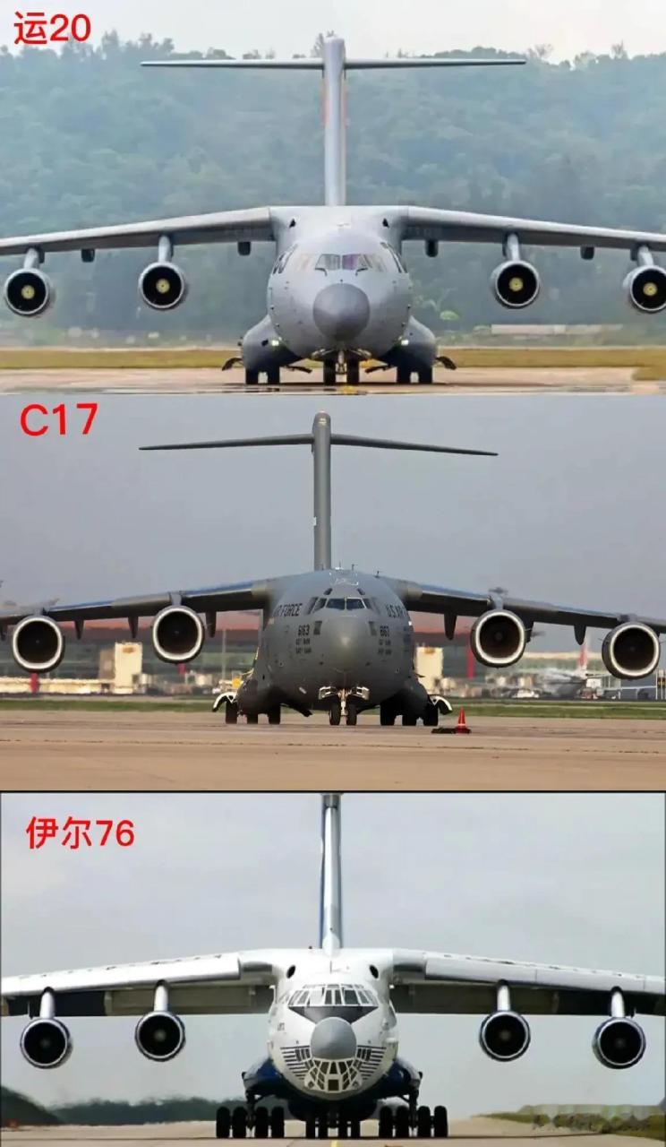 美国的c17仍具优势,中国的运20已不差于c17,但一定胜过俄伊尔76