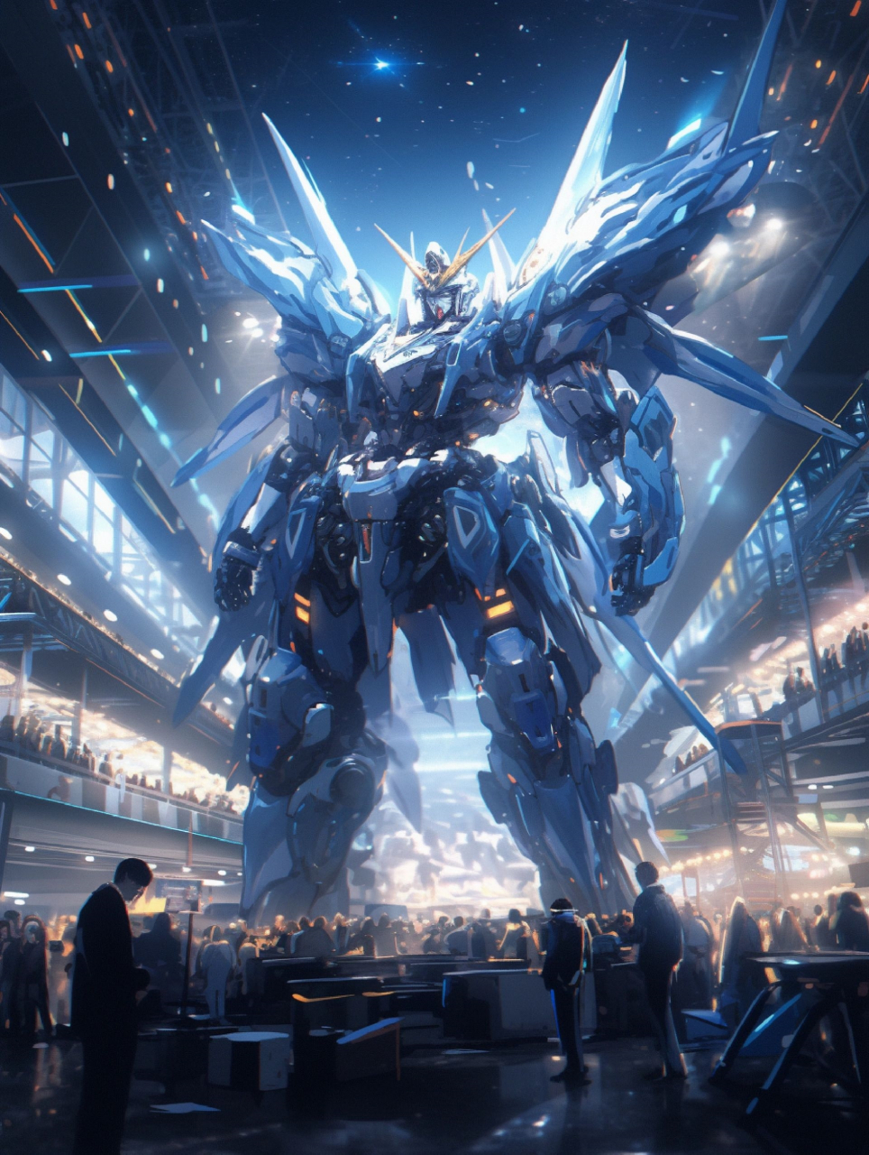 mj高达大场面壁纸:我的征途也是星辰大海  魔法咒语:anime light up