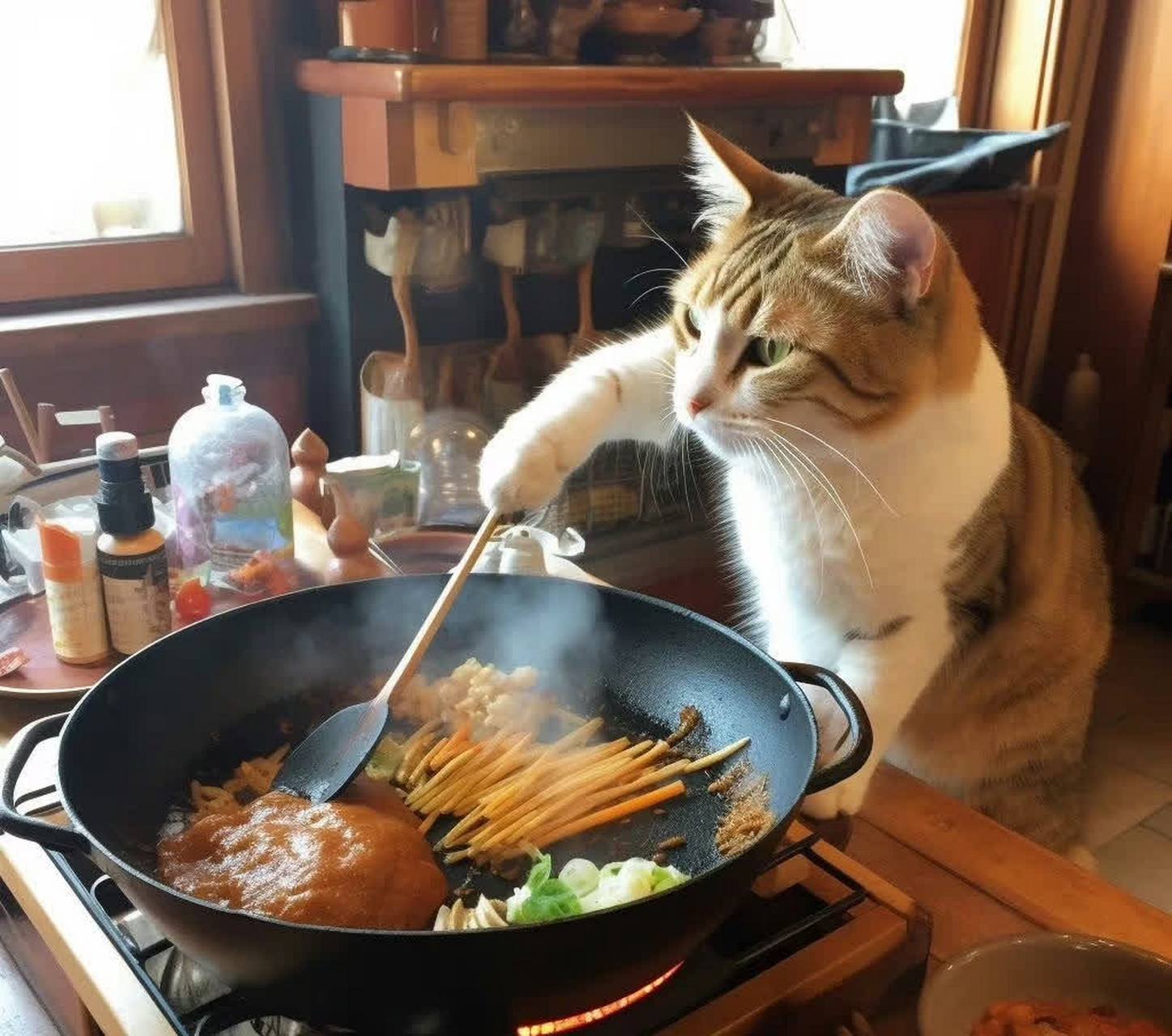 以后家里的饭菜就交给你喵大厨了[你懂的]