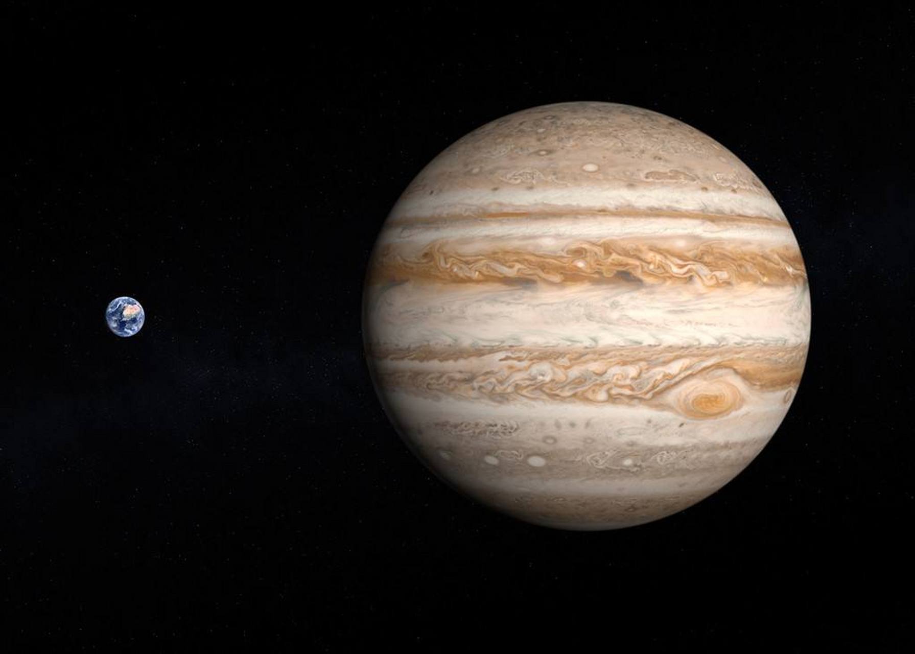 地球和木星大小对比图