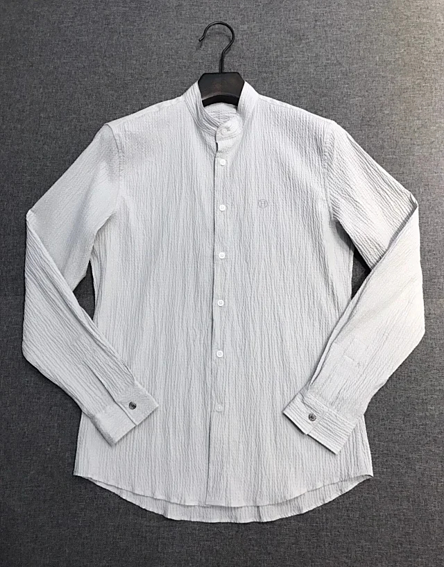 爱马仕男士高端商务泡泡棉休闲长袖衬衫,高奢顶尖品鉴货,20f/w秋冬