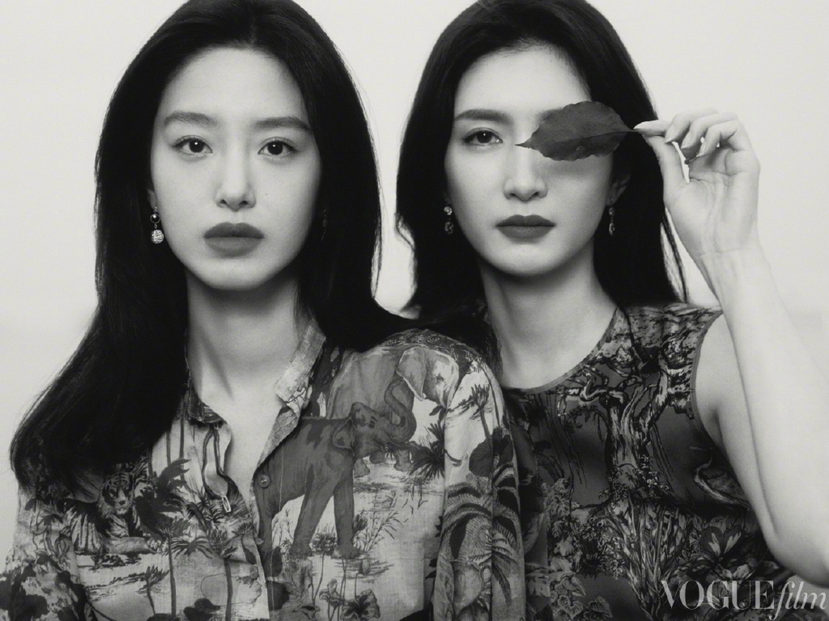 星闻#  江疏影与杨采钰 x voguefilm 7月刊封面大片,dior女郎,生动亦