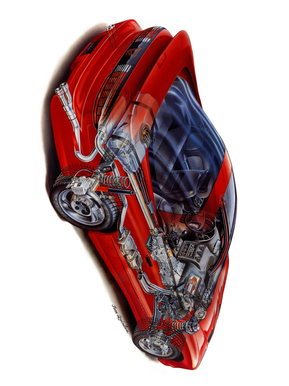 一些汽车透视图,感受机械魅力.