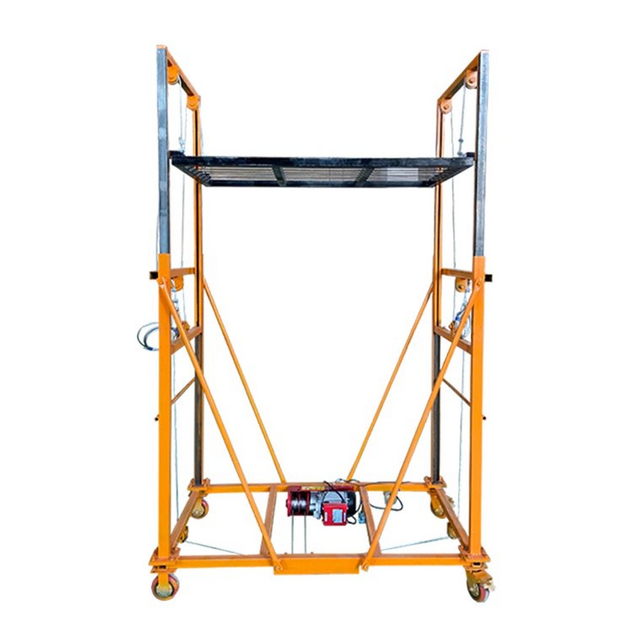 电动升降脚手架手推移动多功能自动折叠遥控升高架子室内施工