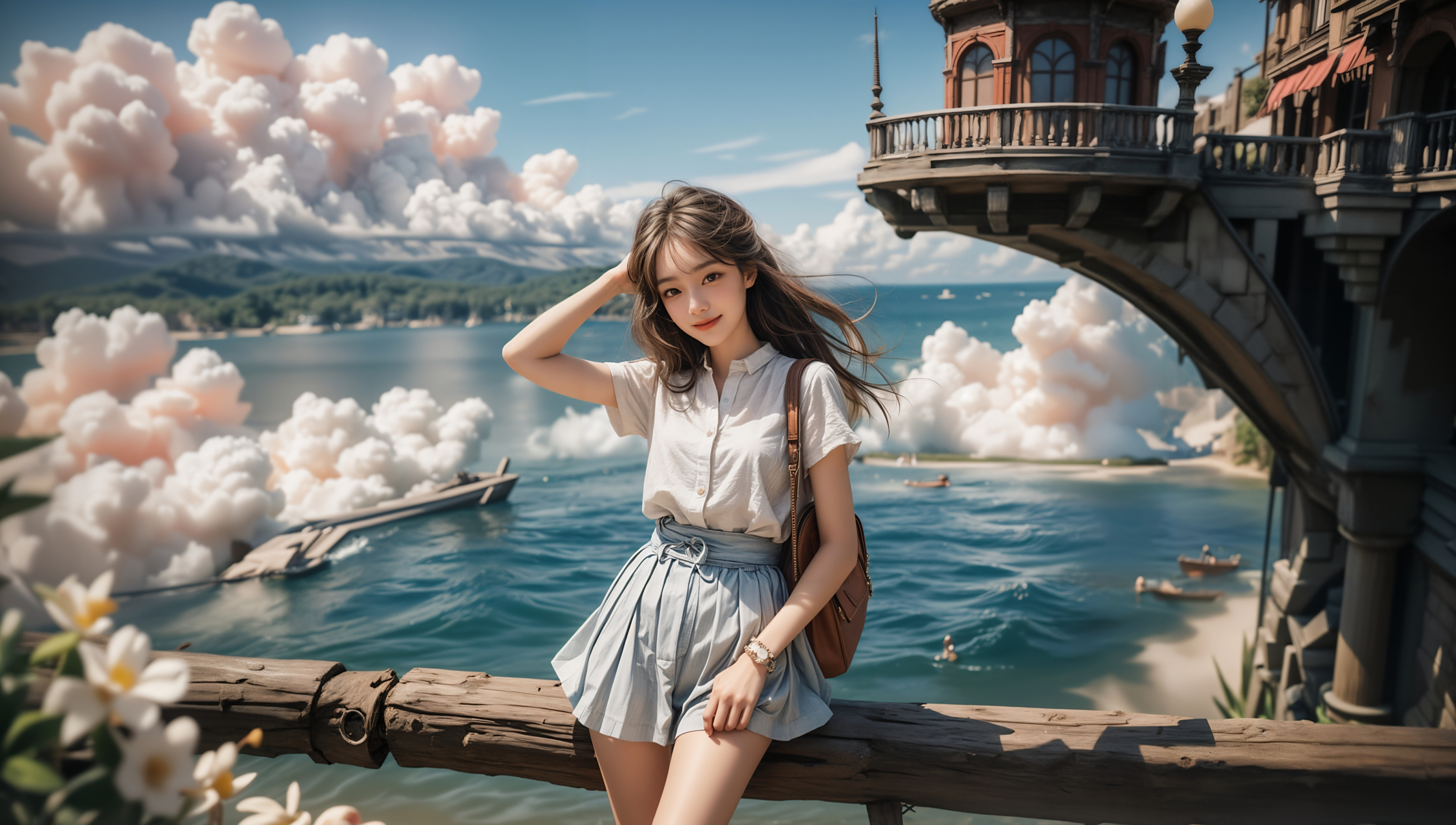 ai绘画# #ai美女# #美女# 	这张粉色短裙姑娘横版墙纸,无疑会让牡的