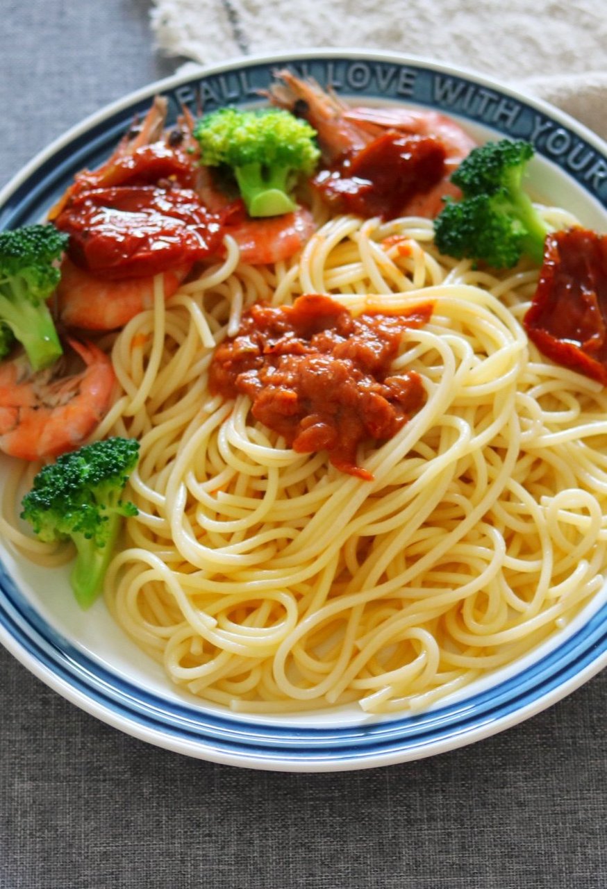 轻食懒人午餐,低卡美味,吃多也不会长肉 西兰花虾仁意面一份好吃的