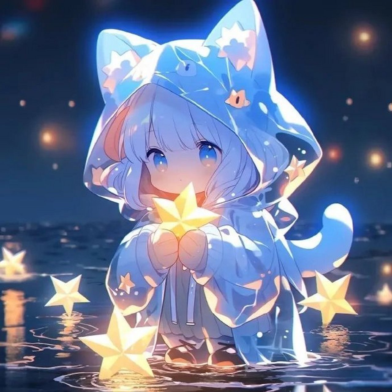 蓝色荧光女生头像 676767