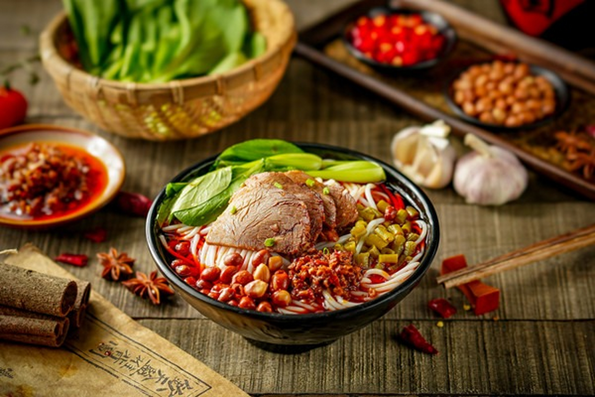 牛肉粉一直以来是贵州人的早中餐,在贵州已有近百年的历史,卤吼牛肉