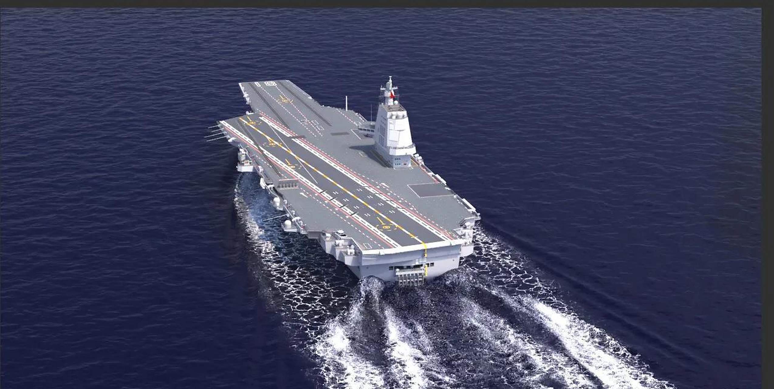 003航母航行测试图!