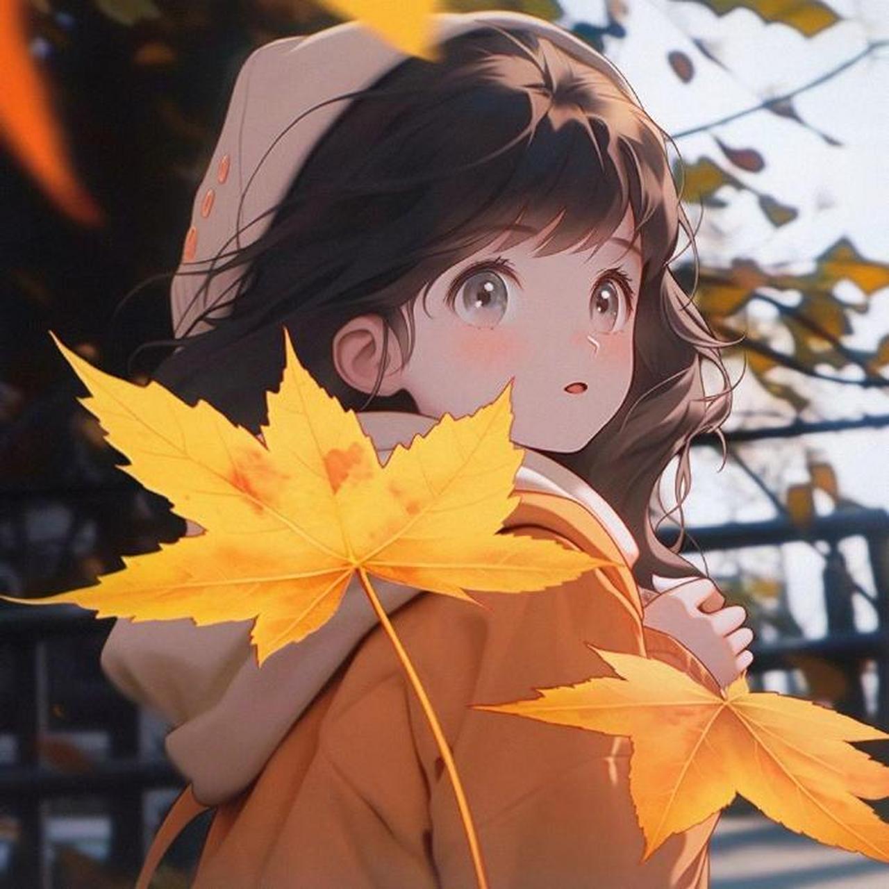 拾秋叶94动漫少年头像~ 676767 #二次元美图# #ai绘画