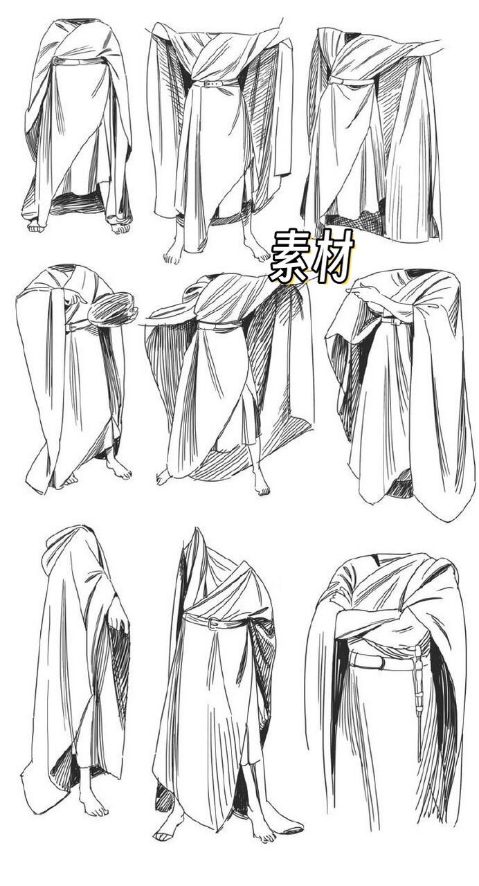 各种斗篷插画参考素材  我知道你们都很喜欢斗篷的设计风格,所以我