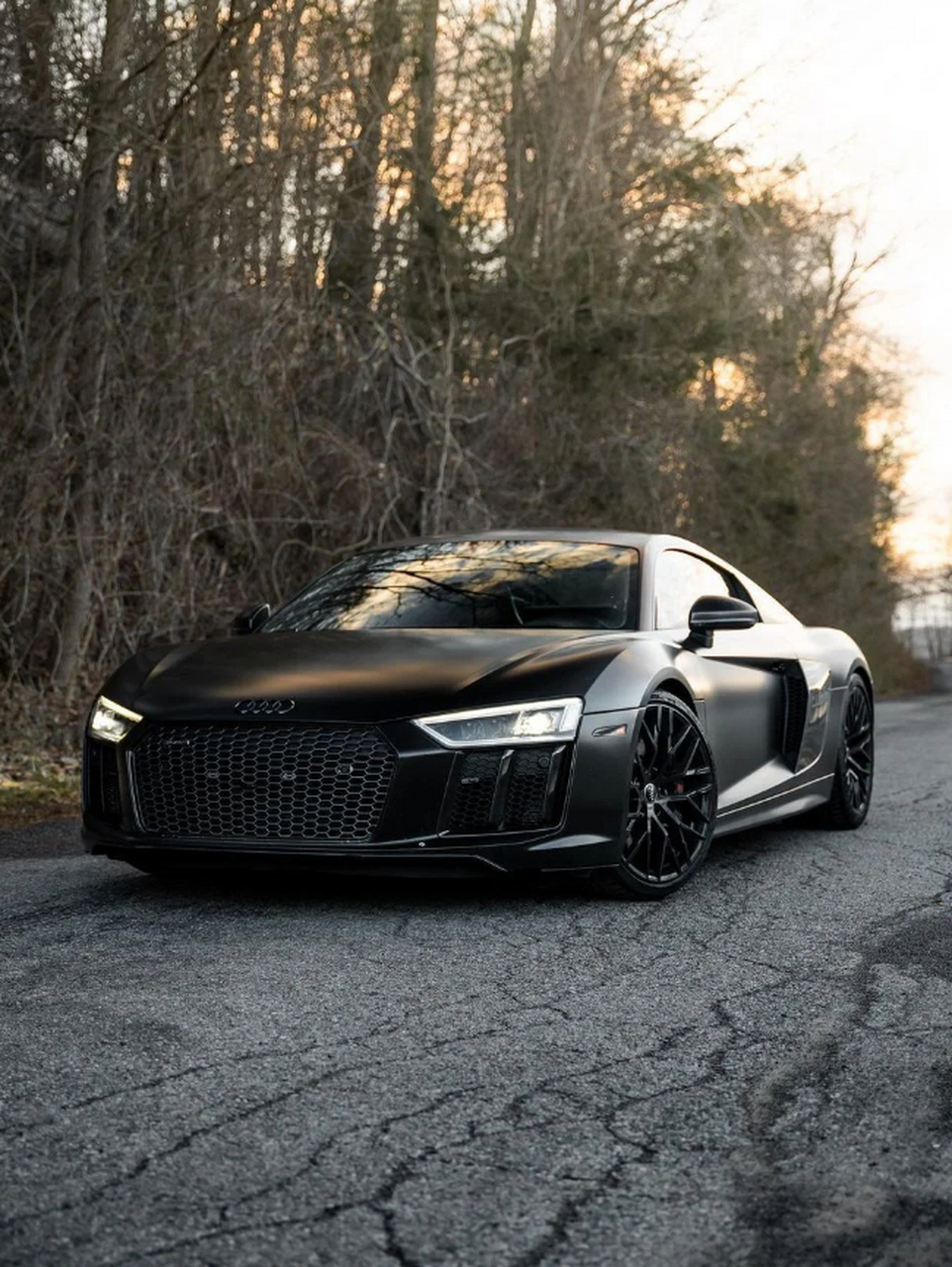 朋友们,今天我要给大家介绍一位新朋友——黑武士奥迪 r8 v10 coupé!