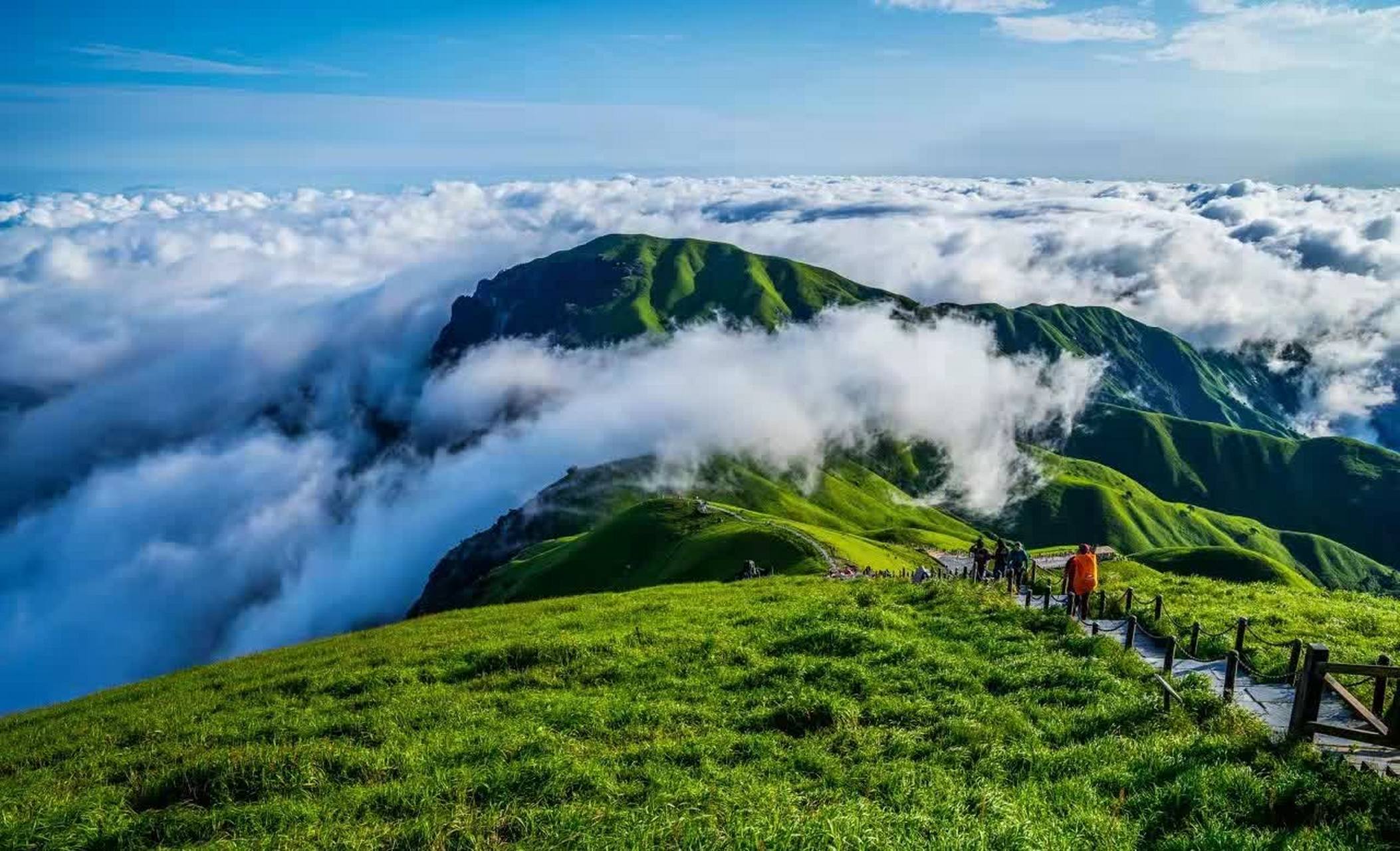 云上草原武功山图片