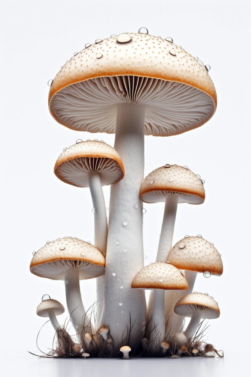 蘑菇·线条·质感  在绘画领域,蘑菇是一种常见的主题,其独特的形态和