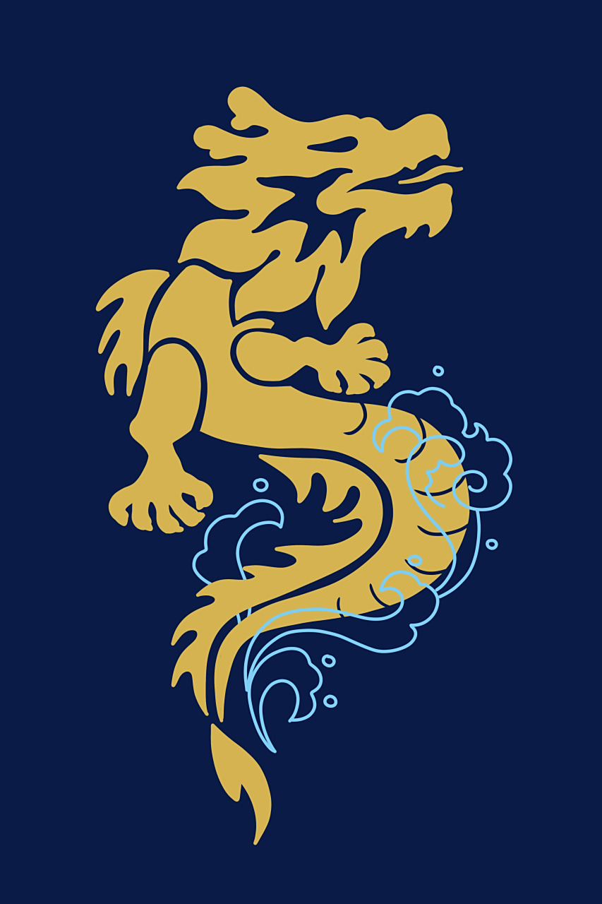 主题:龙纹图腾 以中国传统文化中寓意吉祥如意,权利和神秘的神兽一