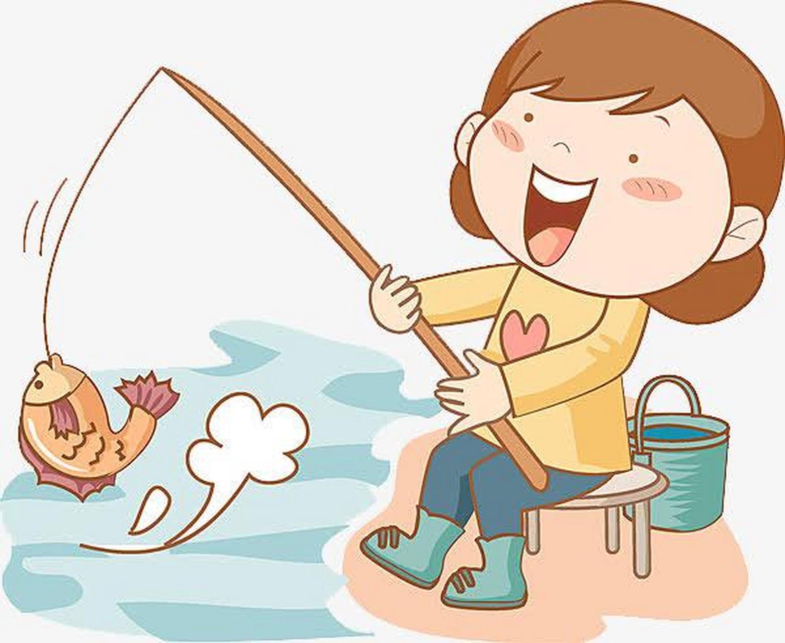 一天早上,我问他鱼钓得怎么样.