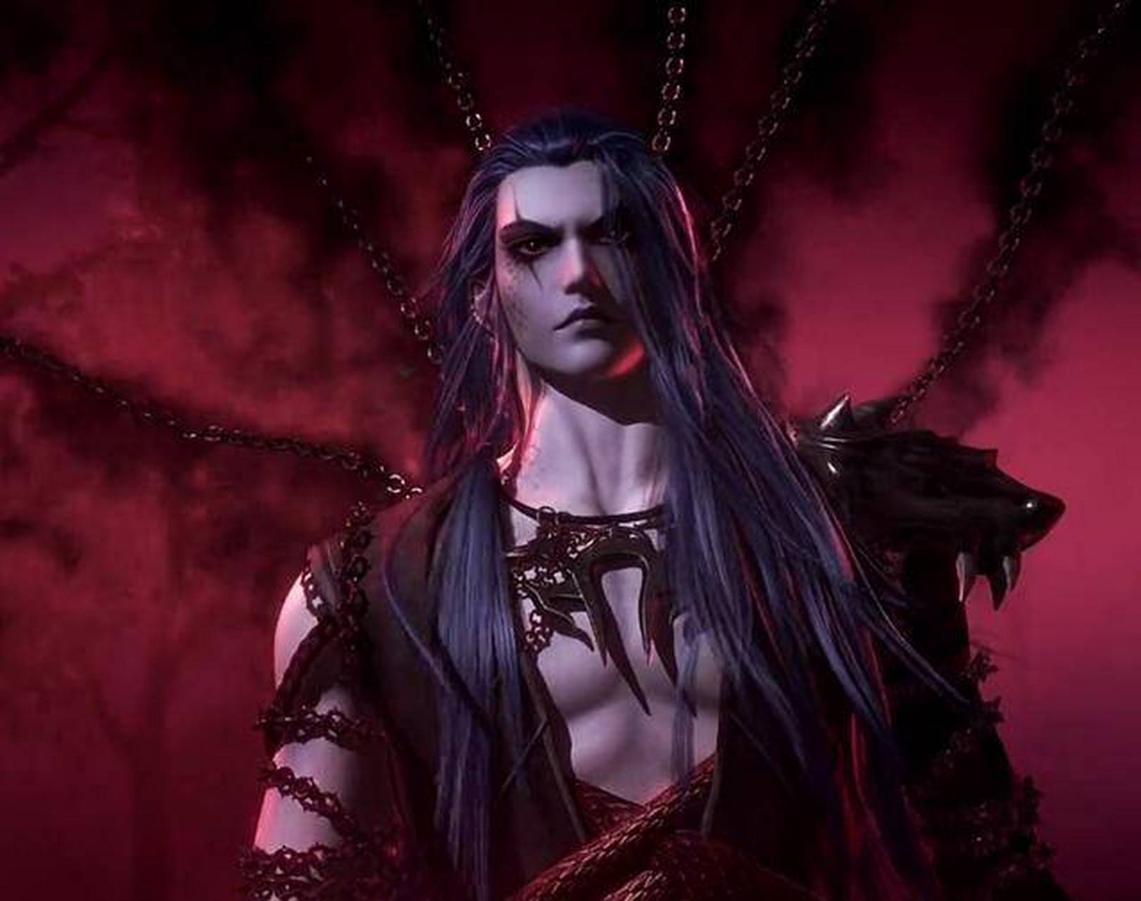 《天行九歌》百越天团的老大天泽,感觉这个角色的建模和气质很独特,第