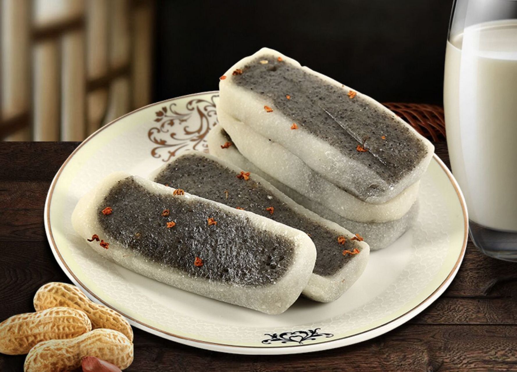 软糯筋道的温州特色美食,遇见尝一尝 温州特色美食黑芝麻软糕,吃上一