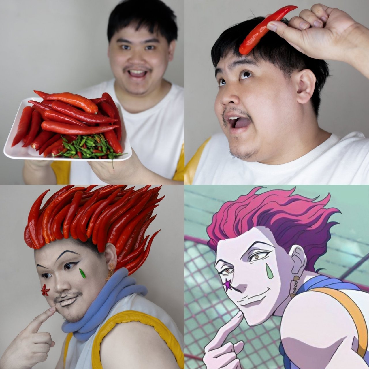 全职猎人#  泰国小哥cos的奇犽和西索