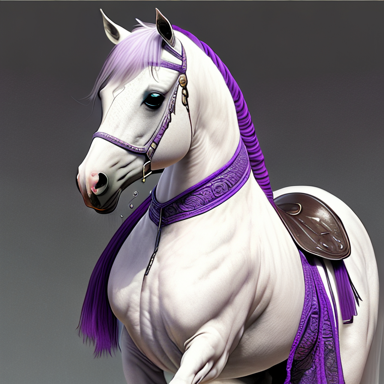 百度ai绘图黑科技#白马紫丝缰,吴钩百宝装.