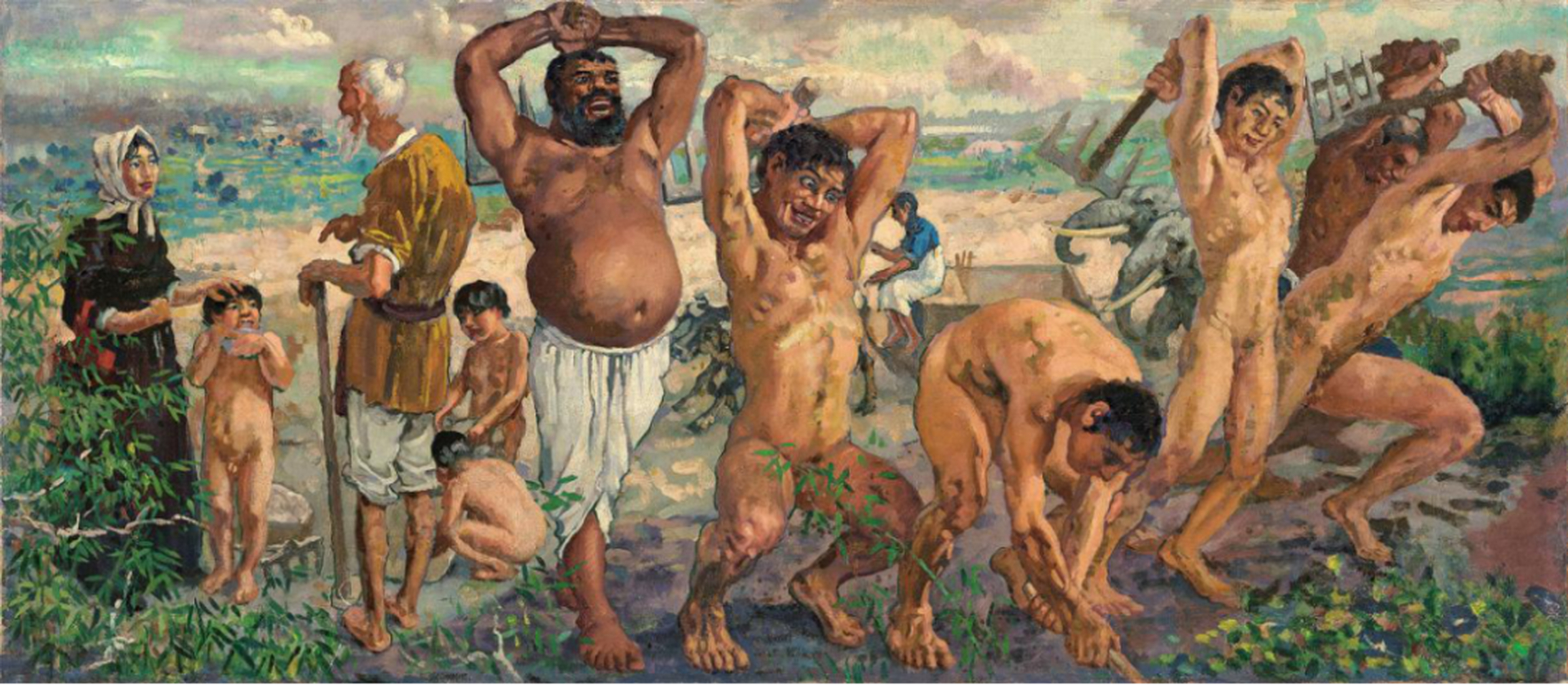 《愚公移山》:徐悲鸿笔下的"异乡打工人