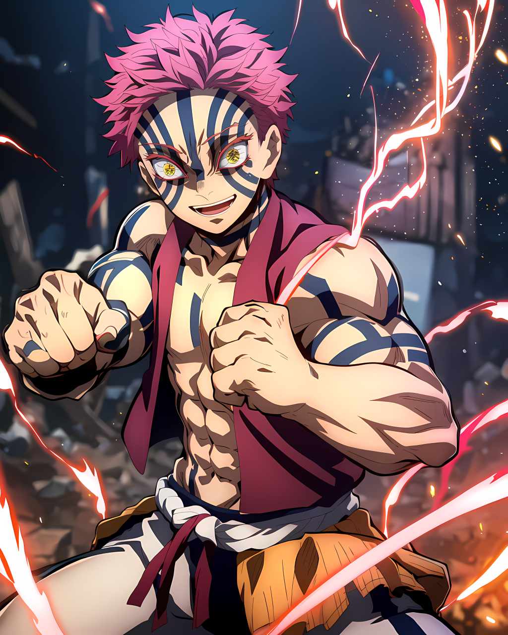 #鬼灭之刃# #猗窝座#   你小子挺拽啊[前面的别走]