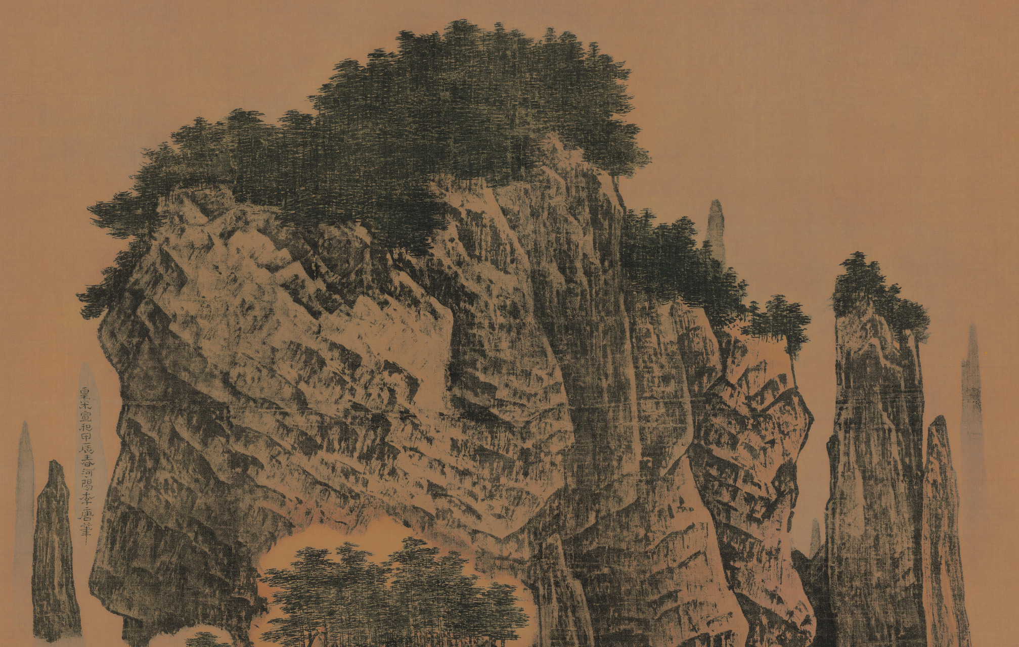 《万壑松风图》是宋代画家李唐所创作的一幅绢本设色山水画作品.