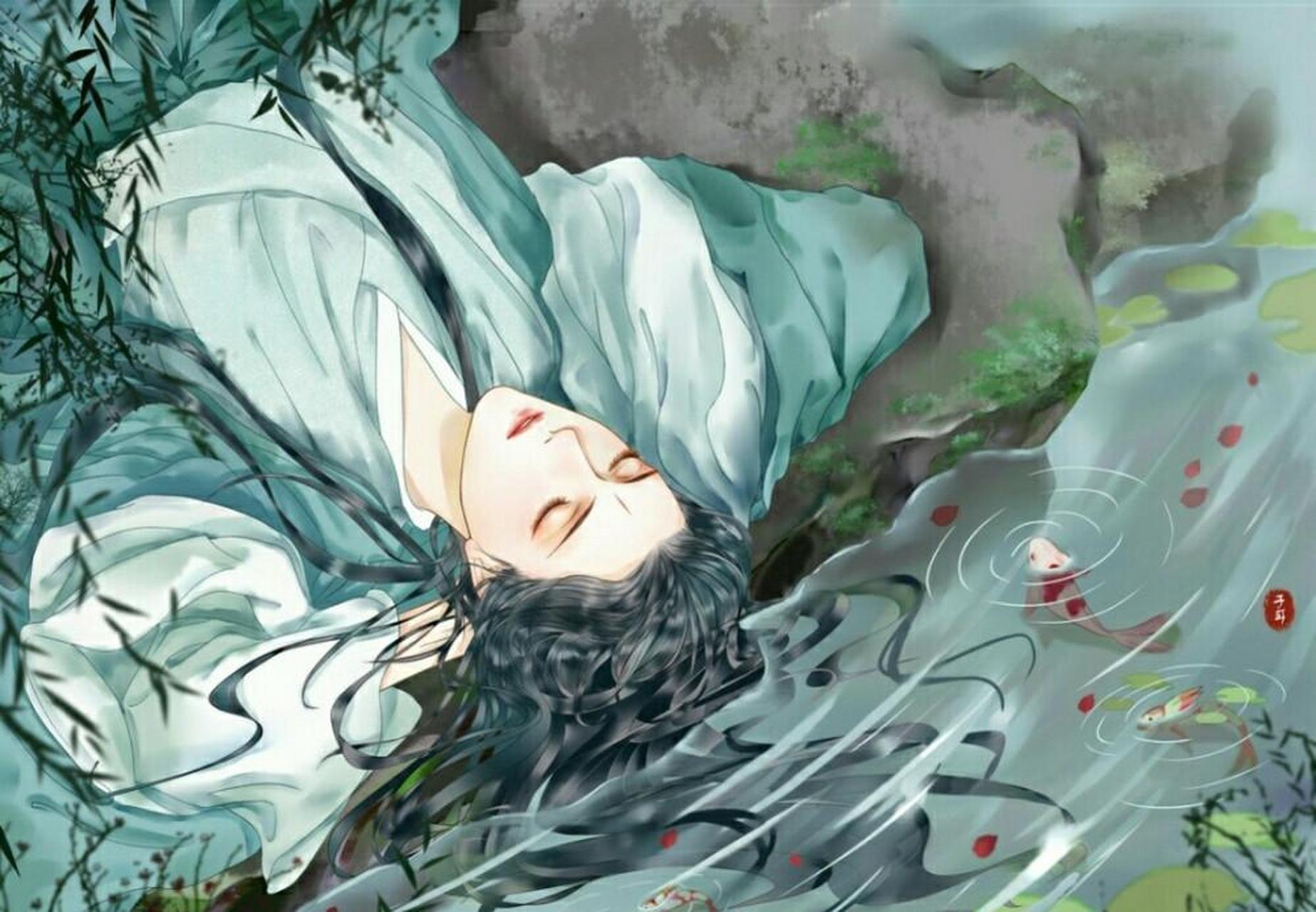 gif创作人# 古风美男 插画手绘 | 我的天太美了了,要流鼻血了,你叶技
