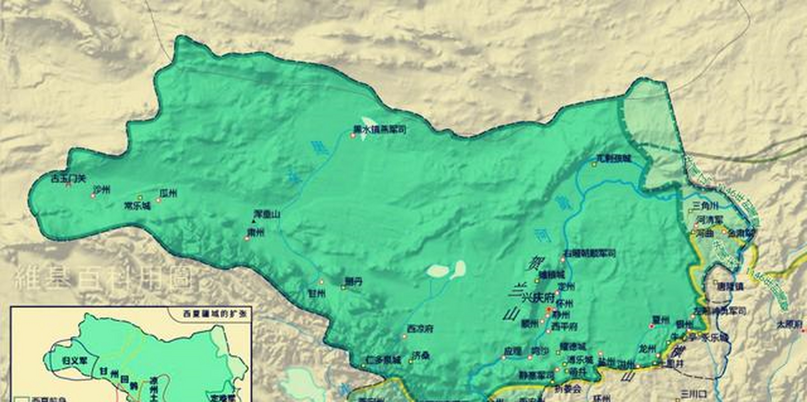 定难五州地图图片