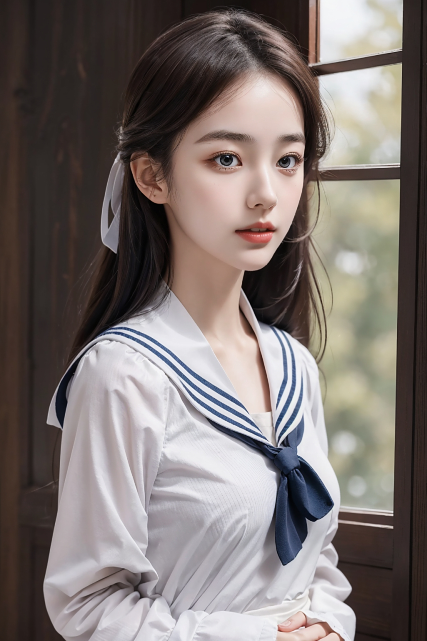 清纯美丽得校园女神,她宛如春日里的一抹嫩绿,散发着青春的清新气息.