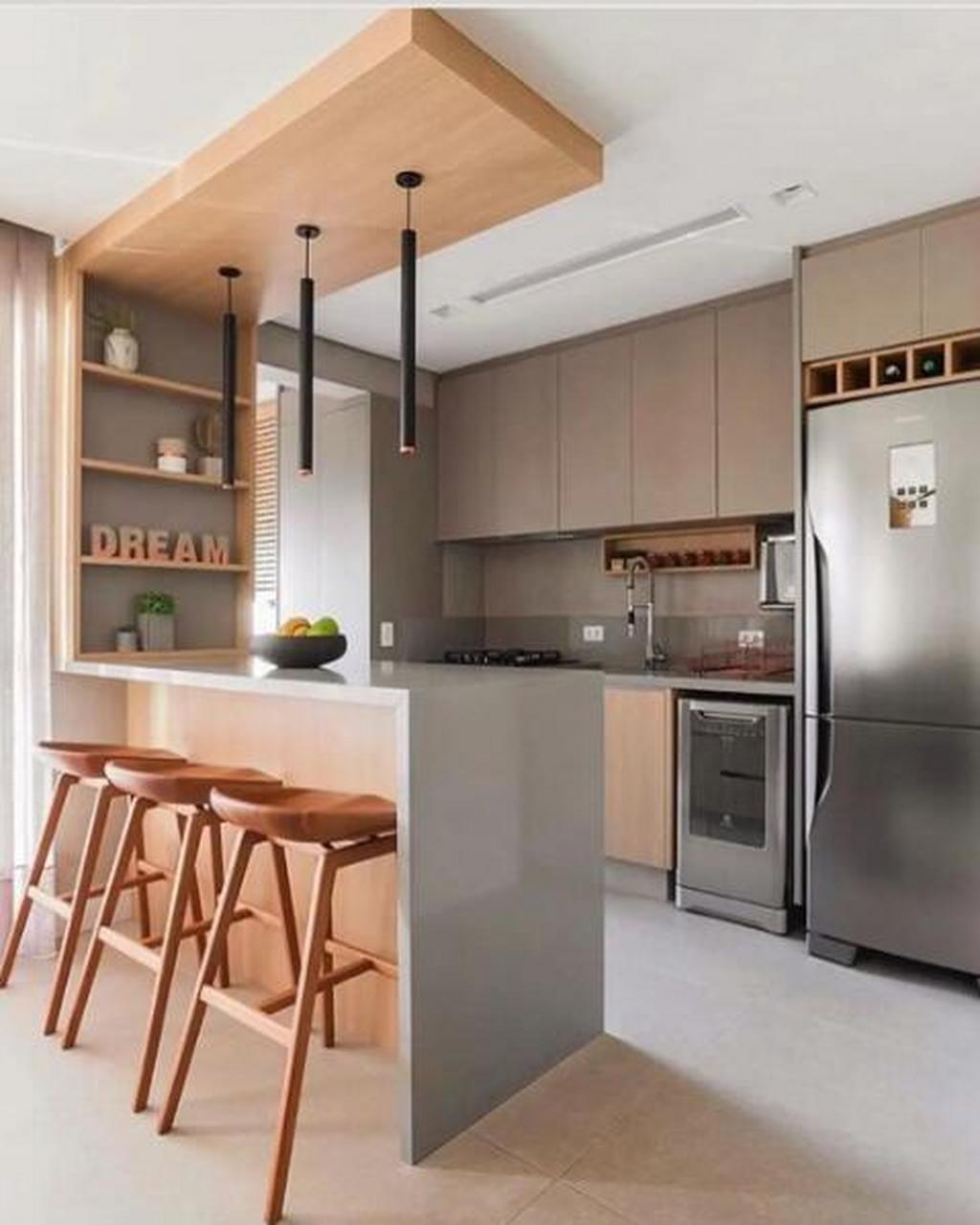 半开放式厨房 小吧台设计,真是太美了!