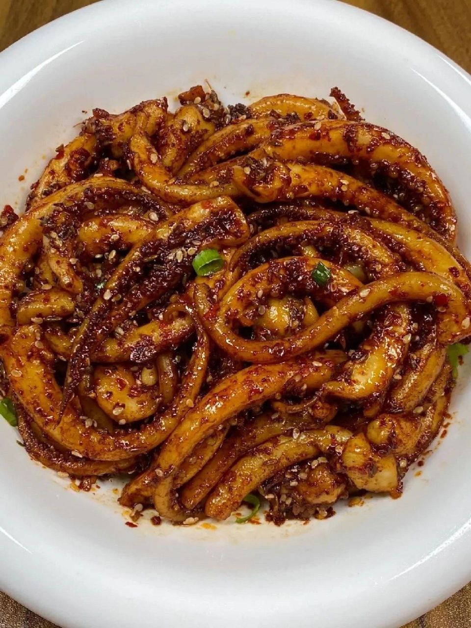 这个孜然鱿鱼真的是一绝,太太太好吃啦 这样炒出来的鱿鱼须香辣过瘾,q